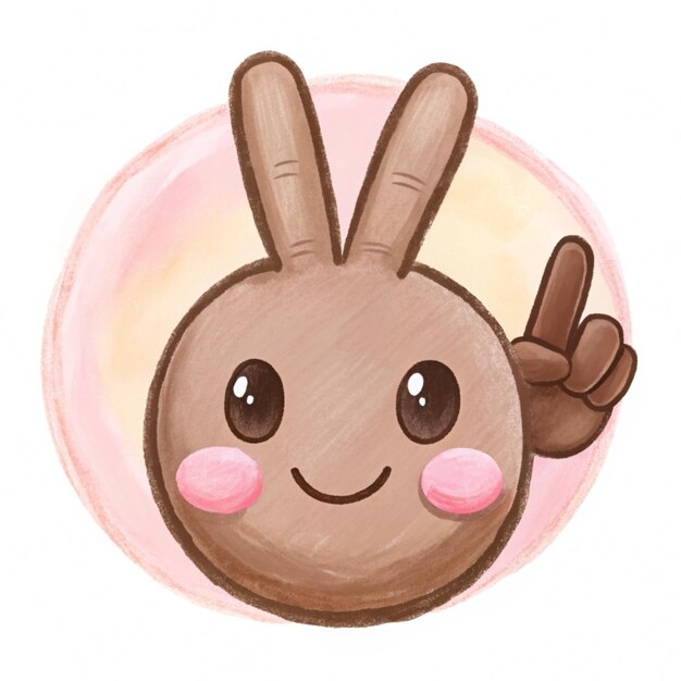 un dibujo de un conejo con el número 3 en él