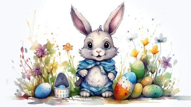 Foto dibujo del conejo de pascua