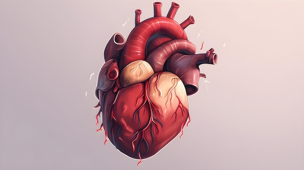 Un dibujo de un corazón humano.