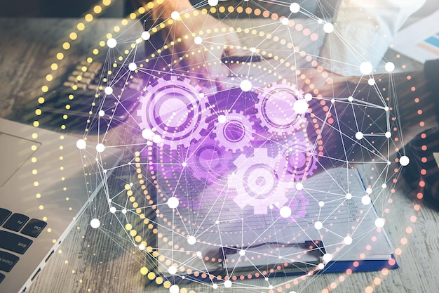 Dibujo de datos temático Concepto de innovación