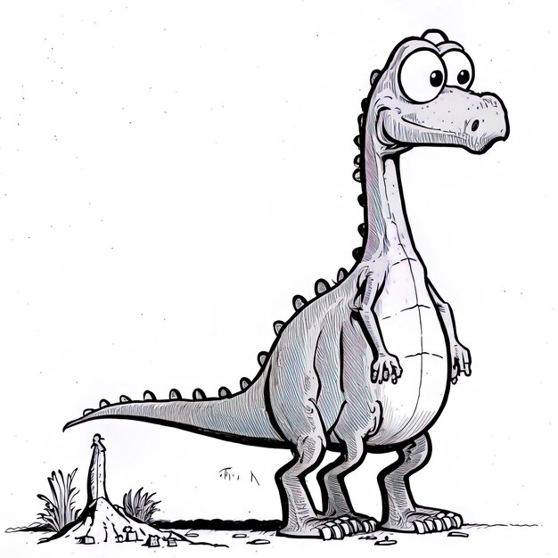 Foto un dibujo de un dinosaurio con una cara verde y un fondo blanco
