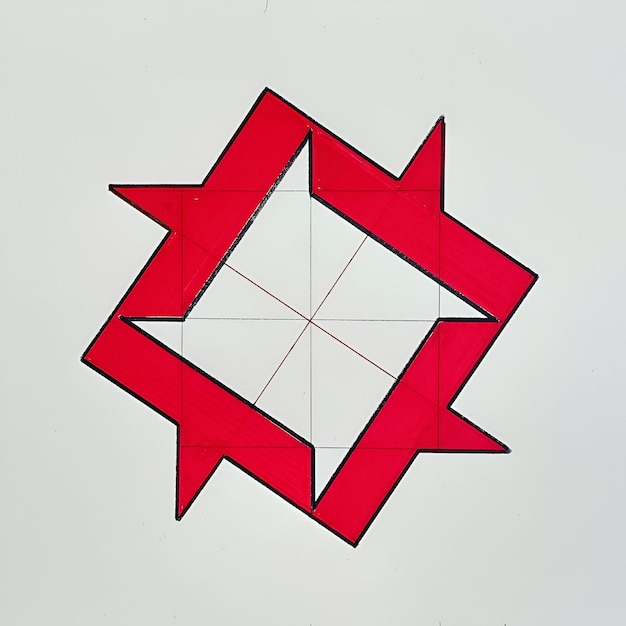 un dibujo un diseño de arte abstracto geométrico