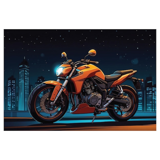 dibujo de diseño de ilustración de motocicletas deportivas