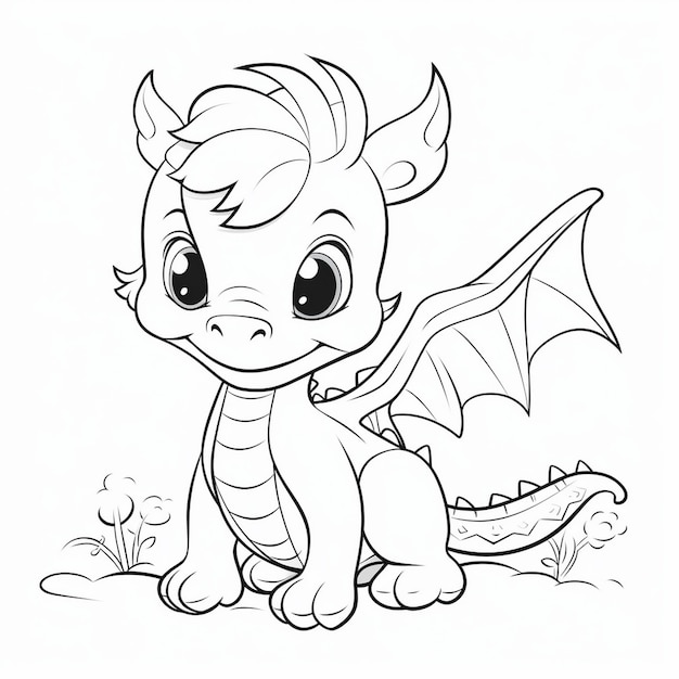 un dibujo de un dragón con un dragón en él