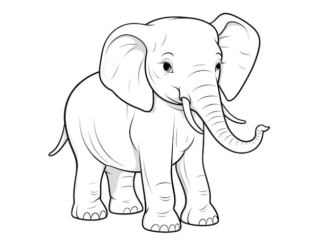 un dibujo de un elefante