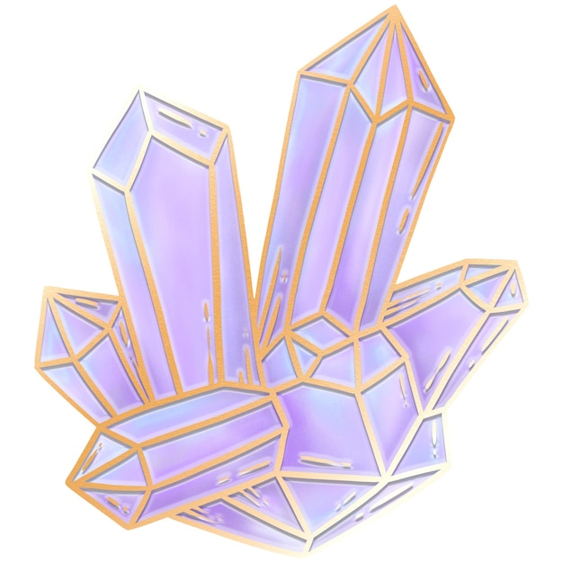 Dibujo del elemento de diseño de la joya púrpura