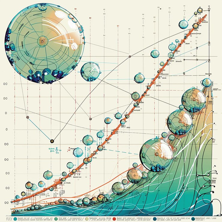 Foto un dibujo de una esfera con el número 3 en ella