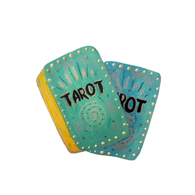 Dibujo esotérico místico de la baraja de cartas del Tarot Una ilustración de acuarela Textura dibujada a mano y aislada