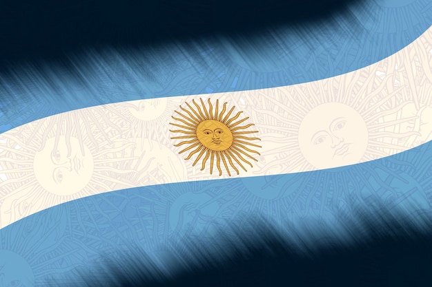 Dibujo del espacio de la bandera argentina para texto o imágenes.