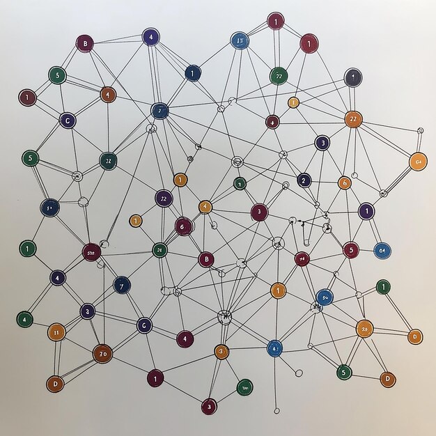 un dibujo de una estructura compleja con el número 3 en el centro