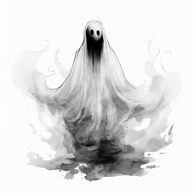 Foto dibujo de fantasma de halloween para aplicaciones