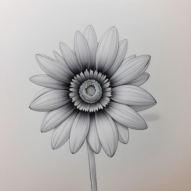 dibujo de una flor con un gran centro