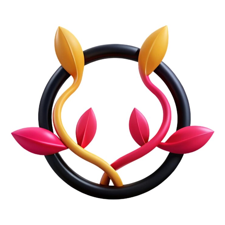 Foto un dibujo de una flor y hojas con la palabra "el tulipán" en ella
