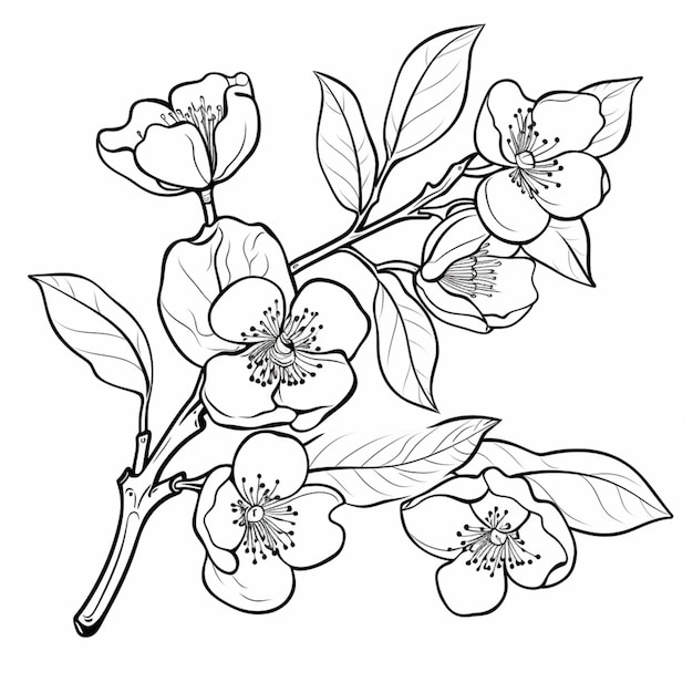Un dibujo de una flor con la palabra cereza.