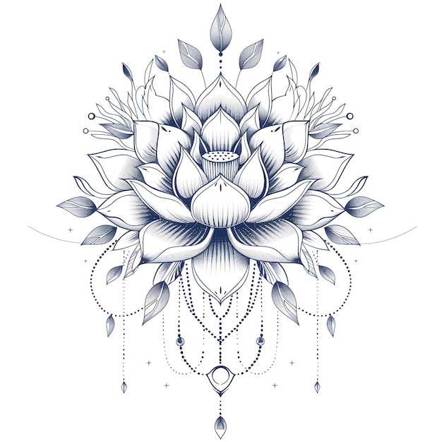 un dibujo de una flor que dice quot lotus quot