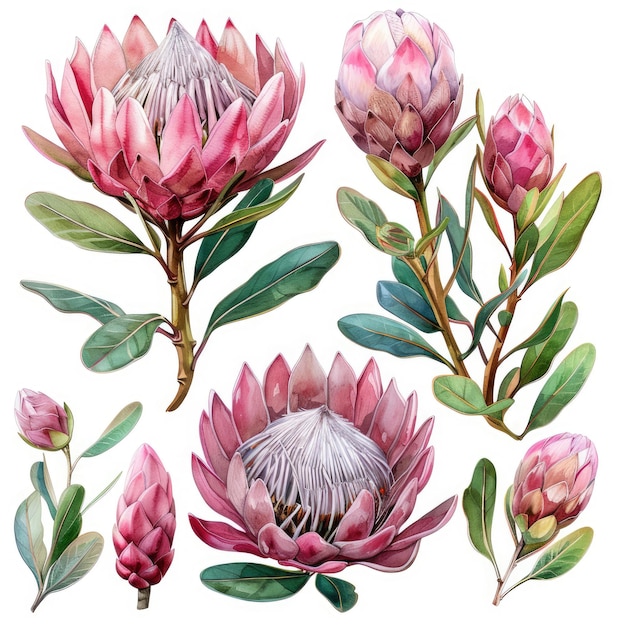 un dibujo de flores del arbusto