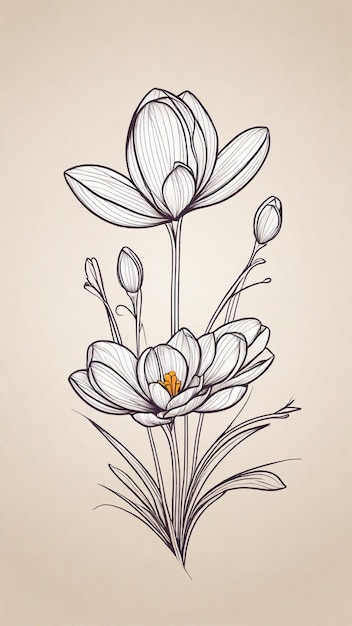 un dibujo de flores con la palabra tulipanes en él