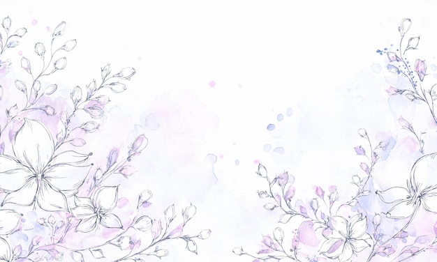 un dibujo de flores púrpuras con el título "la esquina superior derecha"