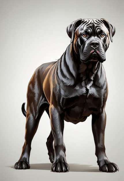 Un dibujo fotorrealista de un Cane Corso 14