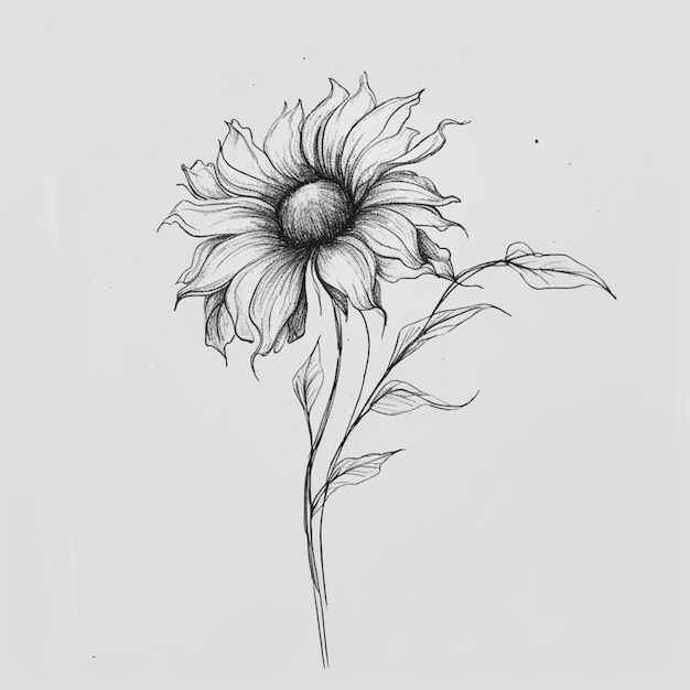 Un dibujo de un girasol con la palabra sol.