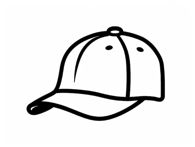 un dibujo de una gorra que tiene una gorra en él