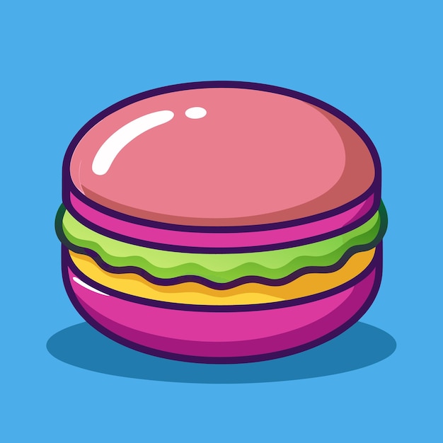 un dibujo de una hamburguesa con una mancha blanca en la parte superior
