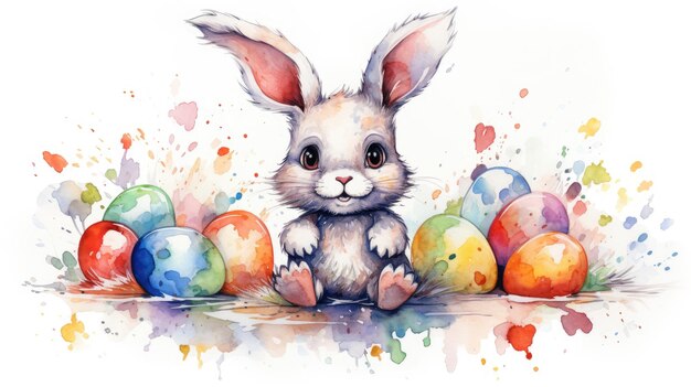 Dibujo de huevos de conejo de Pascua