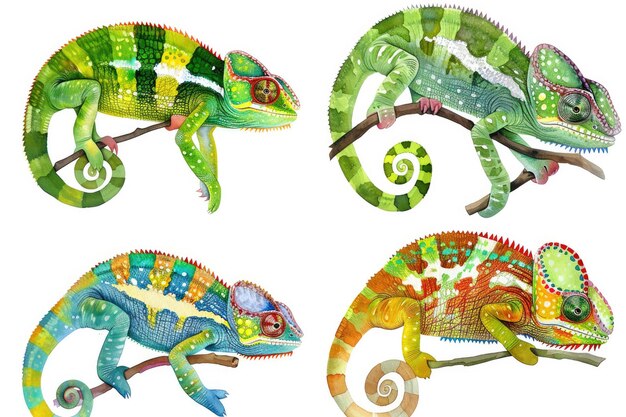 Foto un dibujo de lagarto colorido con la palabra lagarto en él