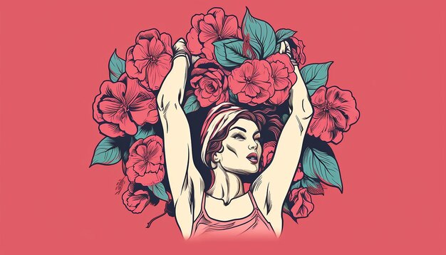 dibujo de la línea día de la mujer