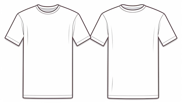 Foto dibujo de una línea vectorial de ropa de camiseta