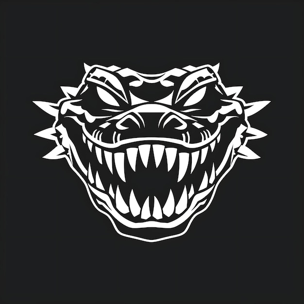 un dibujo de un monstruo con dientes afilados y afilados