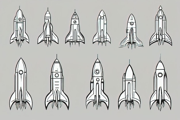 un dibujo de una nave espacial con la palabra "s" escrita