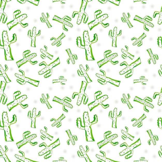 Dibujo de niños lindos, patrón de cactus acuarela transparente sobre textura de papel, fondo de cactus botánico.