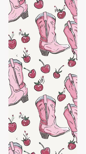 un dibujo de un par de botas con una imagen de un zapato en él