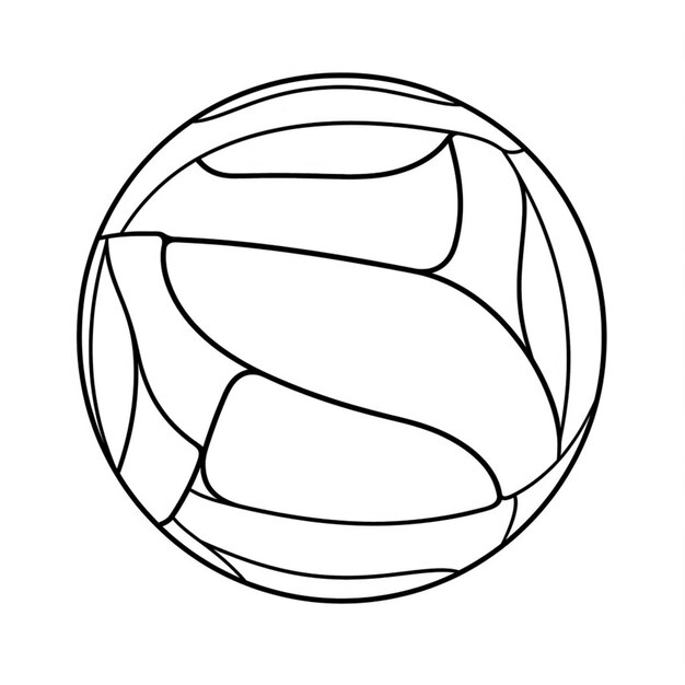 Un dibujo de una pelota de voleibol con un número 5 en ella