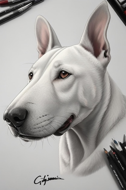 Dibujo de perro bull terrier