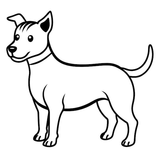 un dibujo de un perro con un collar que dice "el perro"