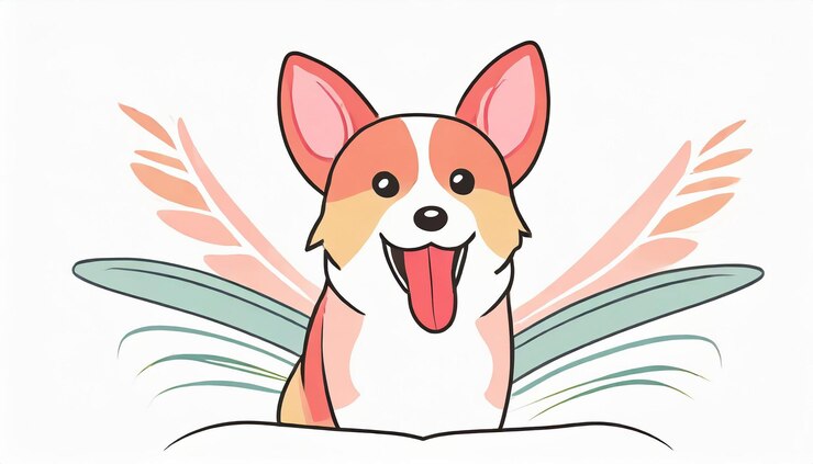 un dibujo de un perro con la palabra perro en él