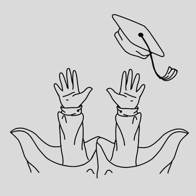 un dibujo de una persona con una cometa volando por encima de su cabeza