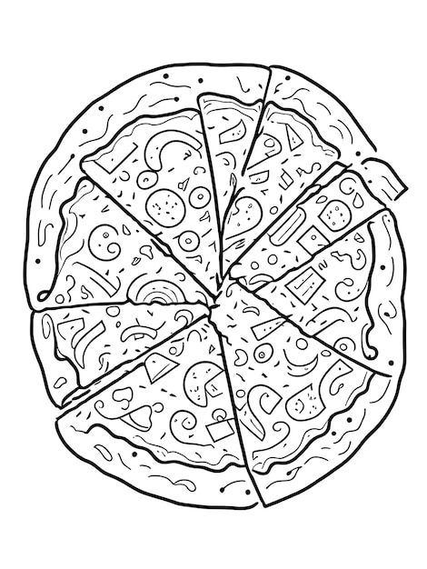 Dibujo de Pizza para colorear