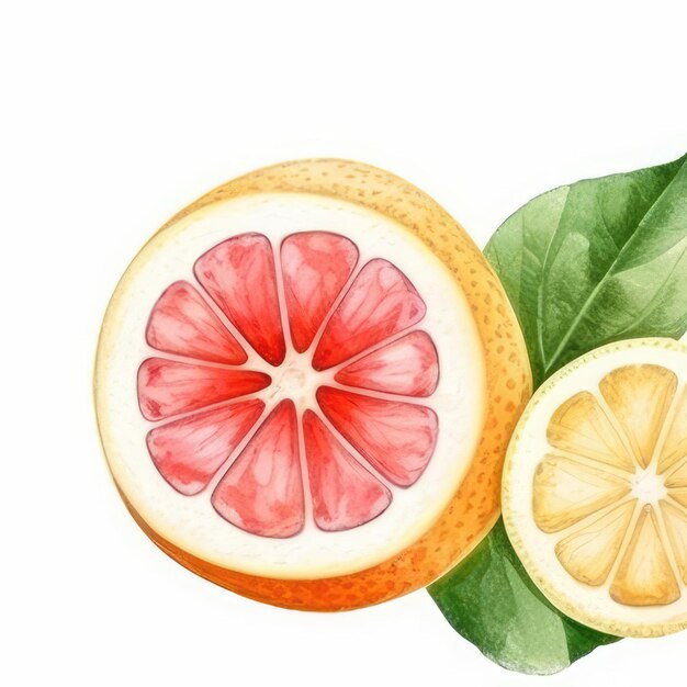 Foto un dibujo de un pomelo con la palabra pomelo.