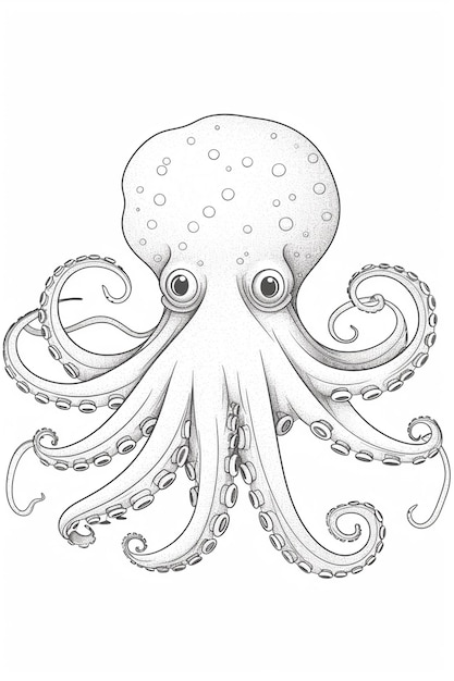 dibujo de pulpo por el artista generativo ai