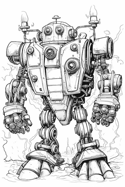 Un dibujo de un robot.