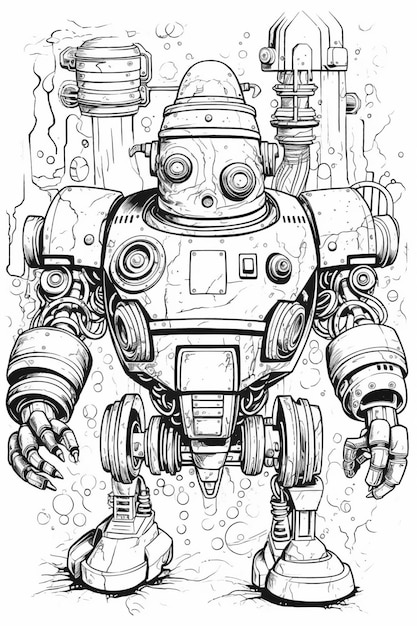 Un dibujo de un robot.