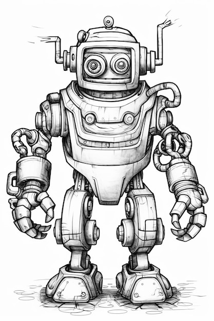 Un dibujo de un robot.