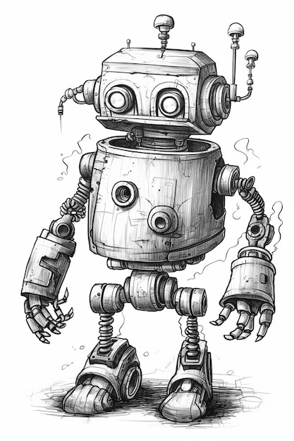 Un dibujo de un robot.
