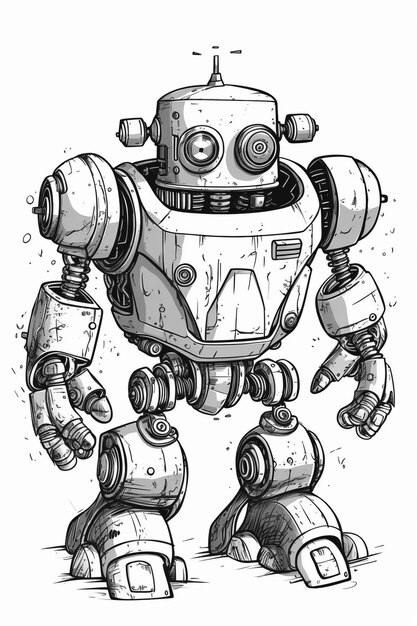 Un dibujo de un robot.