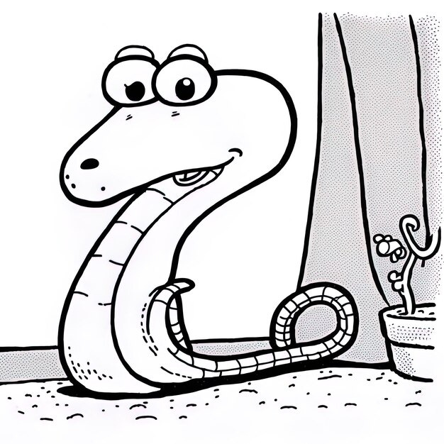 un dibujo de una serpiente con una serpientes en él