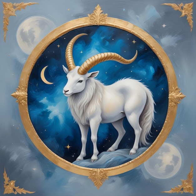 Foto un dibujo de un signo del zodiaco de capricornio