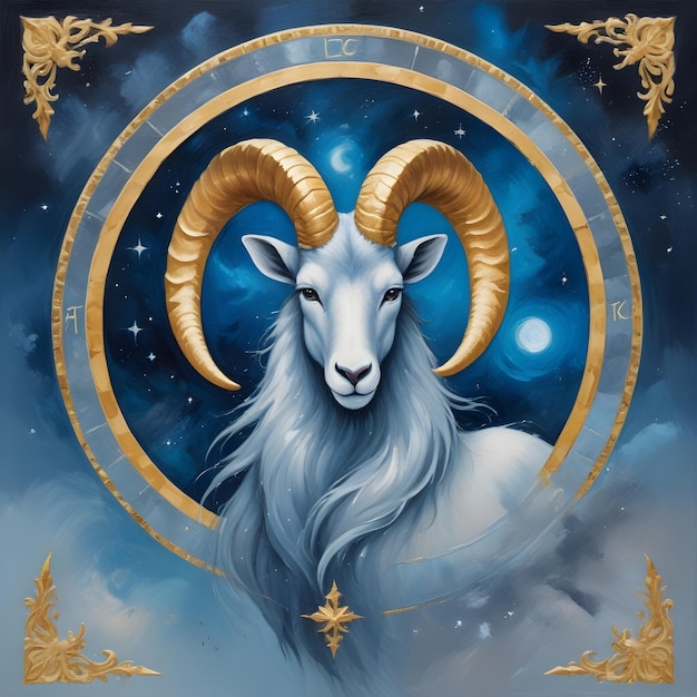 Foto un dibujo de un signo del zodiaco de capricornio